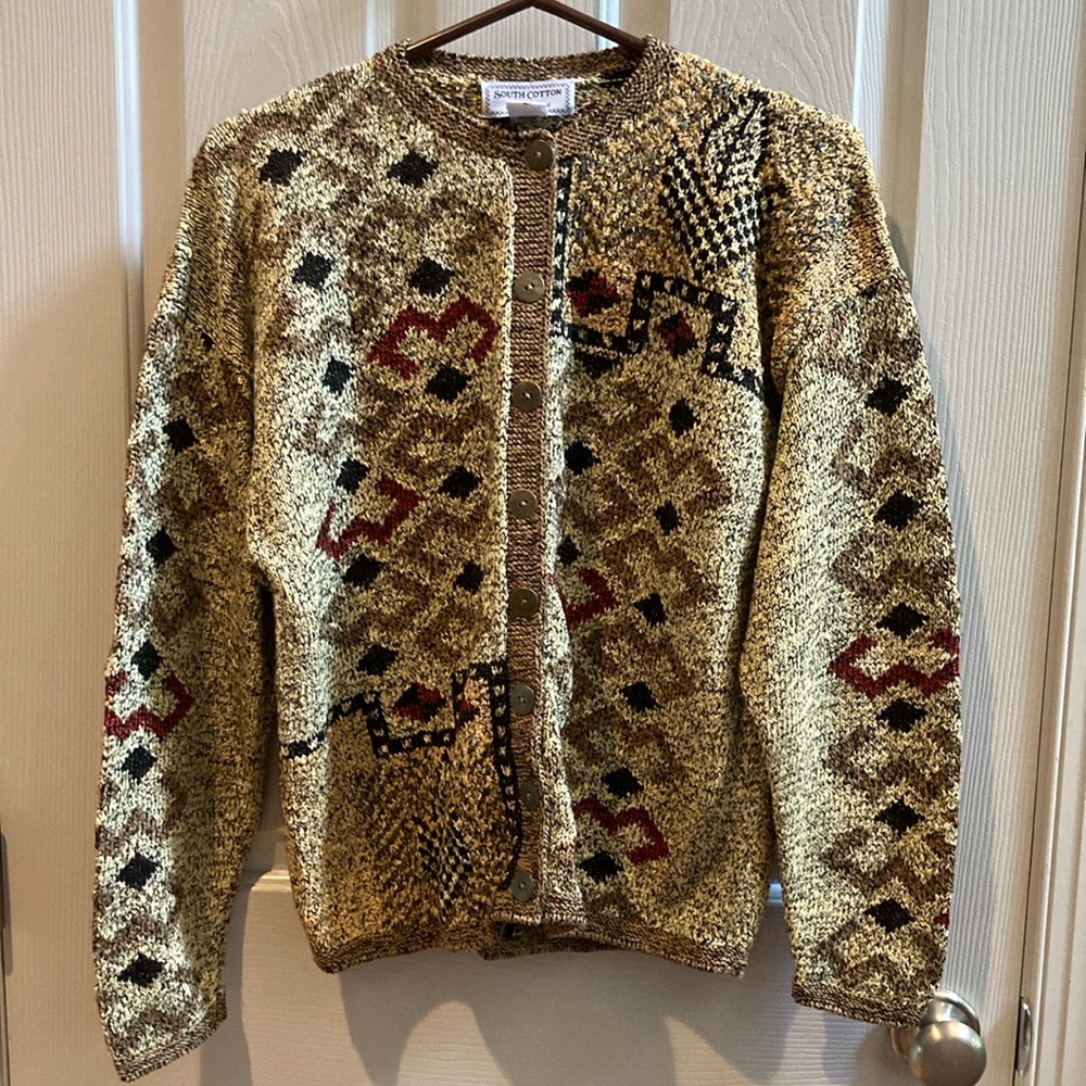 EUC vintage South Cotton hand knit sweater